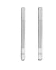 Large Stick Earrings Silver - thumbnail