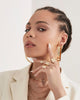 Large Flat Hoops Gold - thumbnail