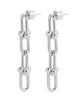 Margaux 4 Link Drop Earrings Silver - thumbnail