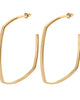 Square Shaped Hoops Gold - thumbnail