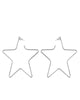 Large Full Star Earrings Silver - thumbnail
