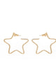 Small Full Star Earrings Gold - thumbnail