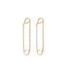 Medium Twisted Safety Pin Earrings Gold - thumbnail