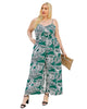 Eva Palm Leaf Wide Leg Jumpsuit - thumbnail