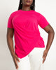 Draped Tee With Asym Hem - thumbnail