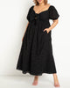 Eyelet Tie Front Maxi Dress - thumbnail