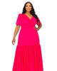 Joli Surplice Neck Dress - thumbnail