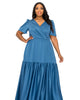 Joli Surplice Neck Dress - thumbnail