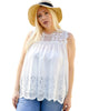 Daisy Cotton Eyelet Lace Tank - thumbnail