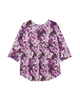 Sam 3/4 Sleeve Pleated Front Blouse - thumbnail