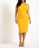 Twisted Shoulder Sheath Dress - thumbnail