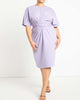 Cross Front Flutter Sleeve Dress - thumbnail