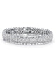 1 TCW Diamond Snake-Link Bracelet Platinum-Plated - thumbnail
