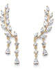 Marquise-Cut Goldtone Crystal Ear Climber Earrings 1 5/8" - thumbnail