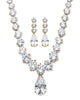 79.40 TCW Round Cubic Zirconia Necklace and Earrings Set Gold-Plated - thumbnail