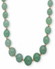 Jade 10k Yellow Gold Beaded Graduated Necklace 18" - thumbnail