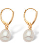 Cultured Freshwater Pearl Teardrop Earrings in 14k Yellow Gold - thumbnail