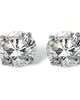 3 TCW Round Cubic Zirconia 10k White Gold Stud Earrings - thumbnail
