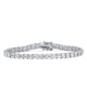 10.75 TCW Round Cubic Zirconia Platinum-Plated Tennis Bracelet 7.5" - thumbnail