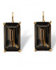 14.50 TCW Emerald-Cut Smoky Quartz Drop Earrings in Gold-Plated - thumbnail