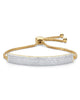 Diamond Accent Bar 18k Gold-Plated Adjustable Bolo Bracelet 9" - thumbnail