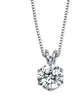 3 TCW Cubic Zirconia Pendant Necklace in Platinum-plated Sterling Silver 18" - thumbnail