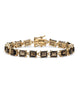 16 TCW Genuine Smoky Quartz Yellow Gold-Plated Tennis Bracelet 7.25" - thumbnail