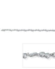 1/7 TCW Diamond Accented Heart Wings Ankle Bracelet Platinum-Plated Silver - thumbnail