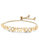 Gold-Plated Sterling Silver Diamond Accent "Mom" Slider Bracelet 10" - thumbnail