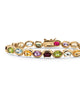 19 TCW Genuine Gemstone Tennis Bracelet Gold-Plated Sterling Silver - thumbnail
