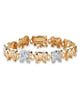Diamond Accent Two-Tone Elephant Parade Bracelet Yellow Gold-Plated 7.25" - thumbnail