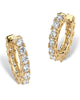 2.40 TCW Cubic Zirconia Huggie-Hoop Earrings Gold-Plated (.5") - thumbnail