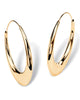 18k Yellow Gold-plated Sterling Silver Puffed Hoop Earrings 1 7/8" - thumbnail