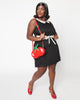 Smak Parlour Black & Cherry Print Mini Dress - thumbnail