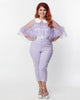 Smak Parlour Lavender Gingham Heart Pocket Smarty Pants Capri - thumbnail