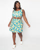 Smak Parlour Blue Paisley Floral Mod Print Gettin Groovy Mini Dress - thumbnail