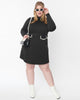 Smak Parlour Black Mock Turtleneck Fit & Flare Dress - thumbnail