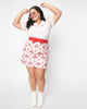 Smak Parlour Pink & Red Madam Mushroom Mod Skirt - thumbnail