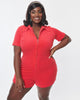 Smak Parlour Red Terry Romper - thumbnail