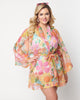 Unique Vintage 1970s Rainbow Floral Coverup - thumbnail