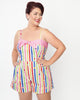 Unique Vintage Rainbow Dot Romper - thumbnail