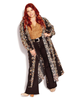 Paisley-Print Long Kimono - thumbnail