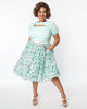 Unique Vintage Mint Cafe De Paris Fit & Flare Dress - thumbnail
