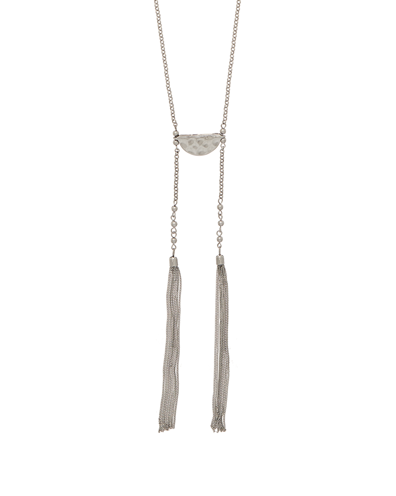 Thames River Tassel Necklace | Silver