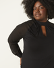 Philipa Mock-Neck Keyhole Top - thumbnail