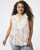 Rae Sleeveless Printed Button-Front Blouse - thumbnail