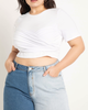 Sylvia Wrap Front Tee - thumbnail