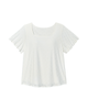 Penelope Square Neck Short Flutter Sleeve Blouse - thumbnail