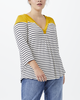 Eve Three-Quarter-Sleeve Striped Tee - thumbnail