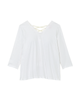 Isolde 3/4 Sleeve Lace Up Back Tee - thumbnail
